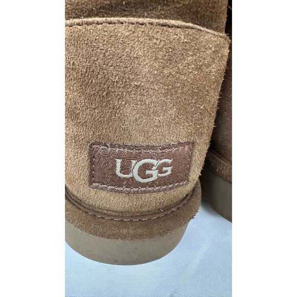 UGG Womens Brown Suede & Sheepskin Lined Winter Boots Size 8 - Picture 16 of 16